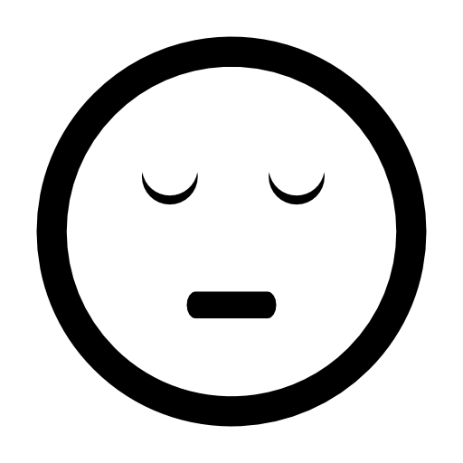 Resting emoticon square face
