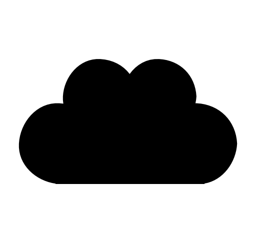 Cloud black shape internet interface symbol variant