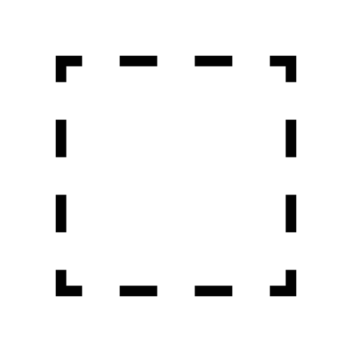 Selection symbol for interface of a square of broken line