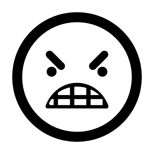 Anger emoticon square face
