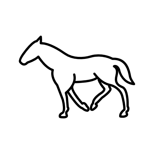 Walking horse outline
