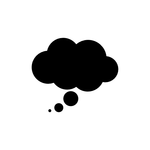 Dream cloud black shape for interface