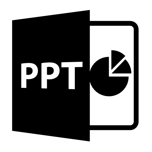 PPT open file format with pie chart