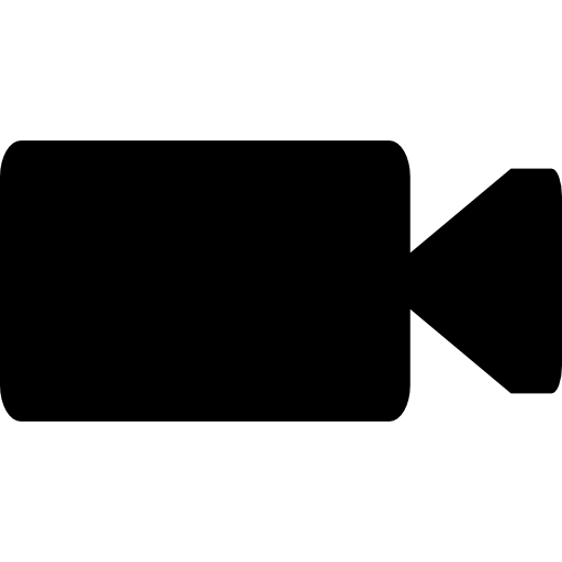 Video camera black shape, IOS 7 interface symbol
