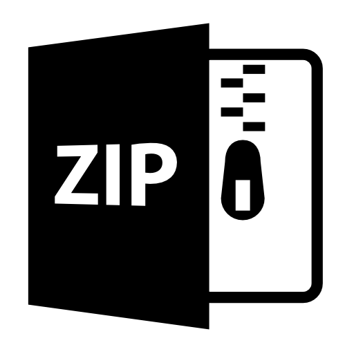Zip compressed file format interface symbol