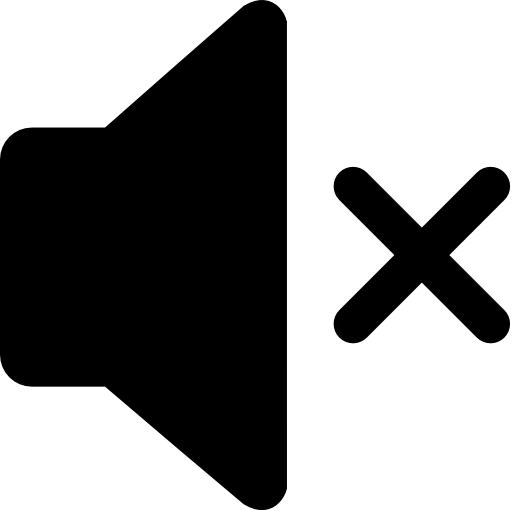 Mute volume interface symbol