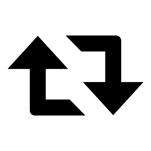 Retweet arrows couple symbol