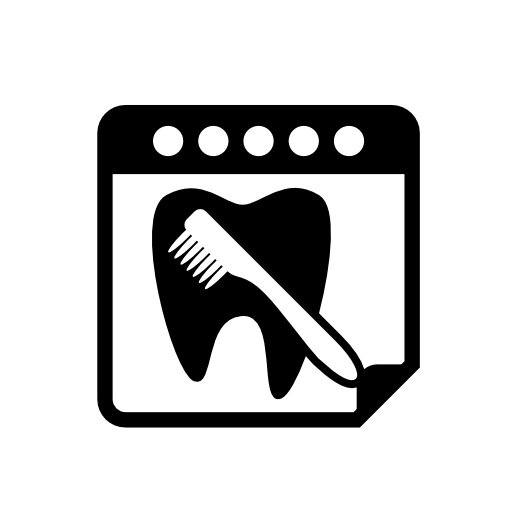 Dentist date day reminder calendar page interface symbol