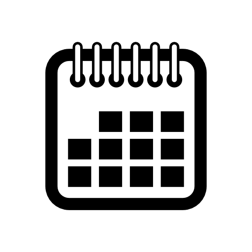 Calendar spring and squares interface symbol
