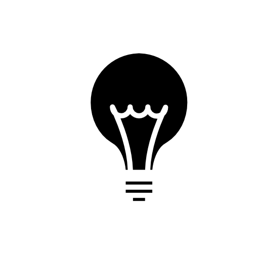 Idea. Light bulb, IOS 7 interface symbol