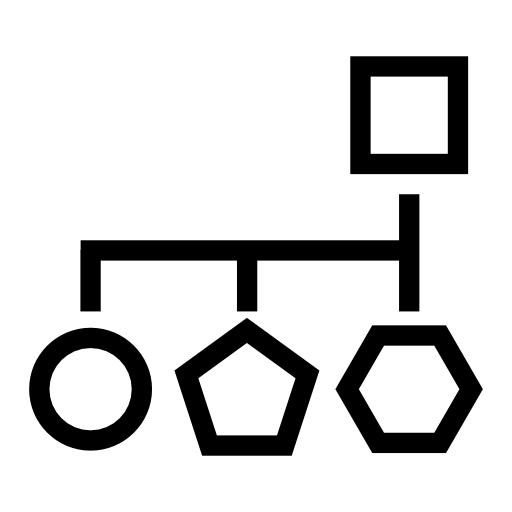 Block scheme of basic geometrical shapes