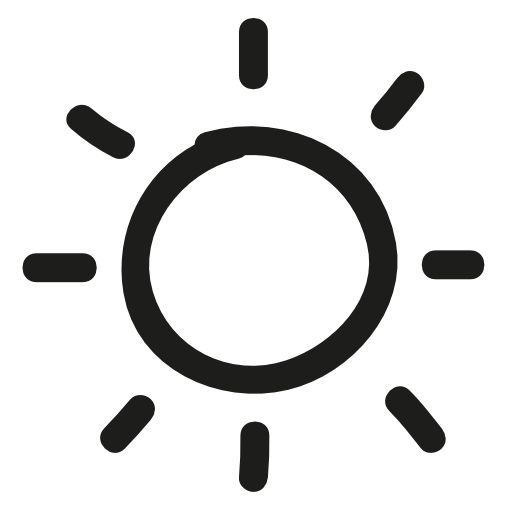 Bright hand drawn interface symbol outline