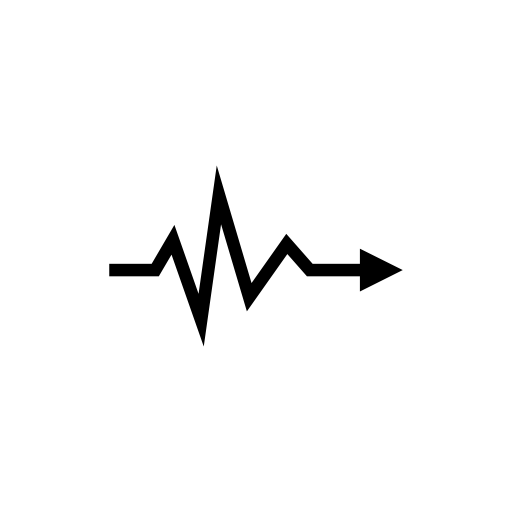 Heartbeat lifeline arrow symbol
