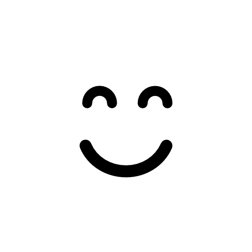 Emoticon square smiling face with closed eyes
