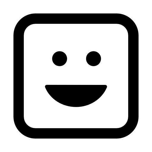 Emoticon square smile