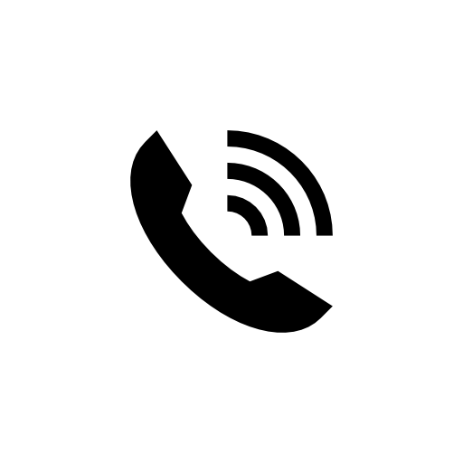 Ring phone auricular interface symbol with lines of the sound