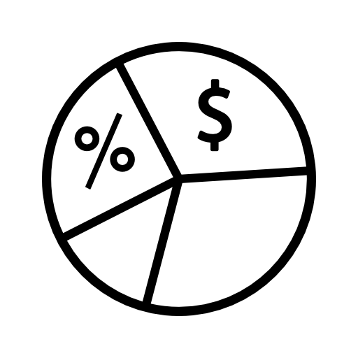 Pie chart information on money