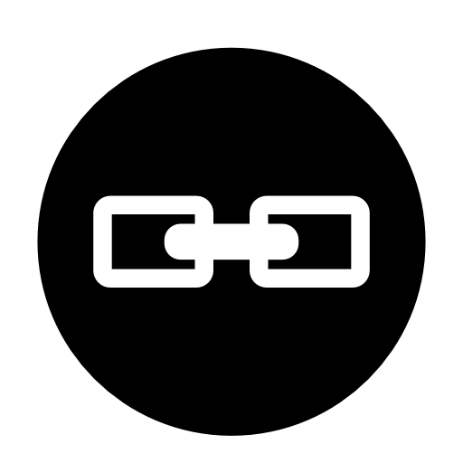 Link seo symbol for interface in a circle