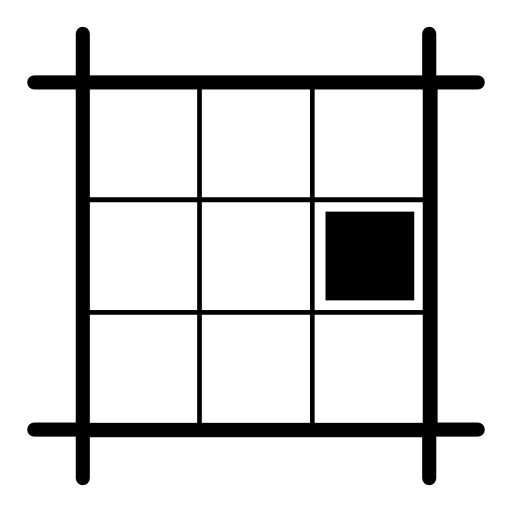 Square layouting with black square in east area