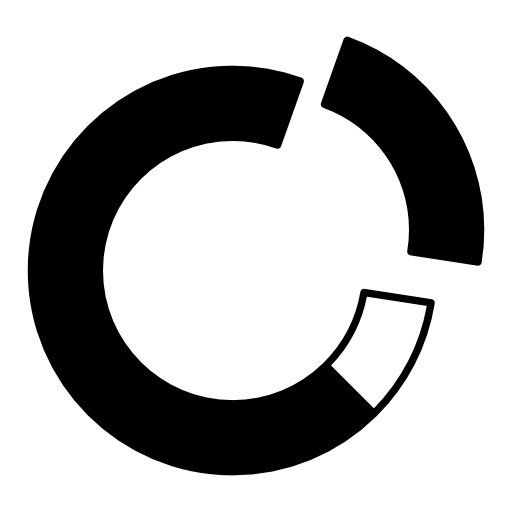 Pie chart circular graphic interface symbol
