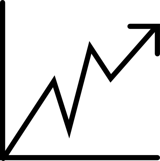 Arrow ascending in a stocks graph