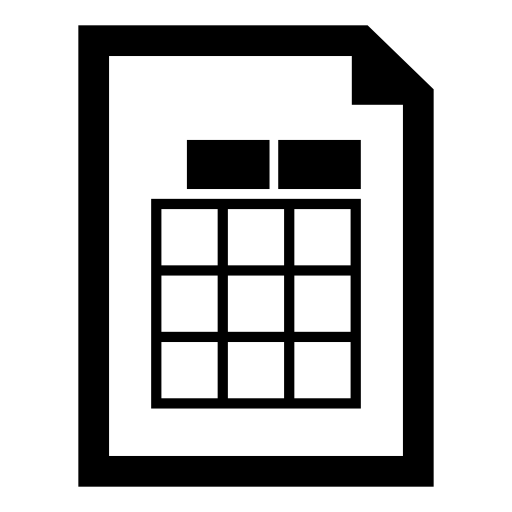 Table document interface symbol