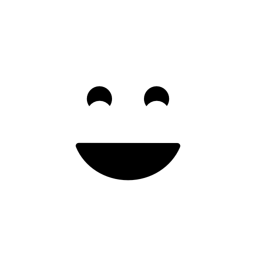 Smiling happy emoticon face